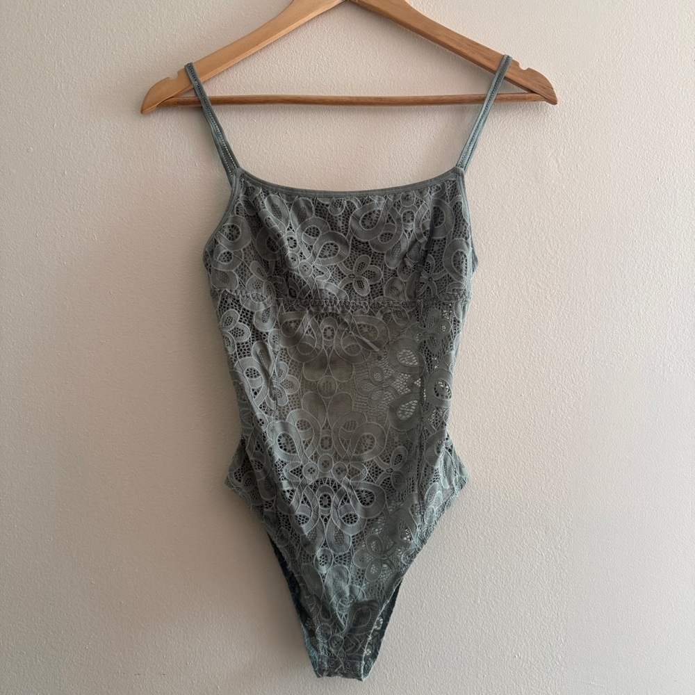Green Lace Bodysuit